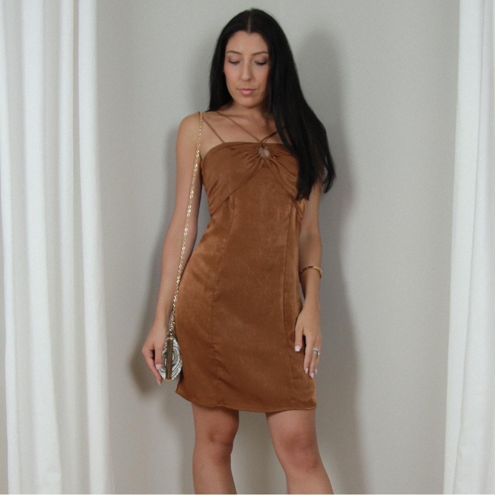 French Satin Mini Dress